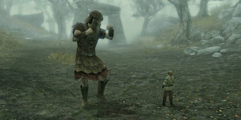 Two versions of Pelagius in The Mind of Madness quest in Skyrim