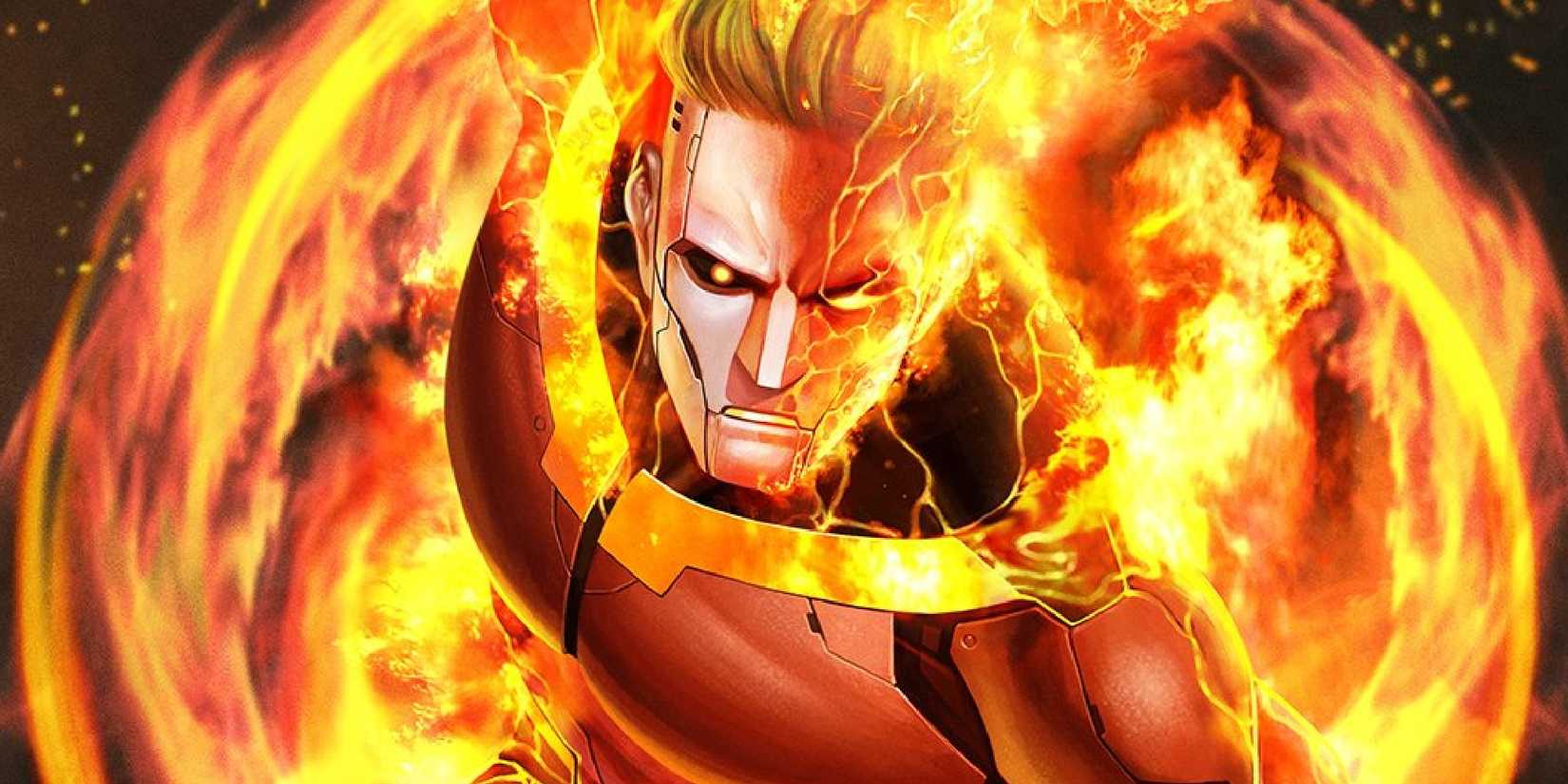 ultimates cover showing human torch