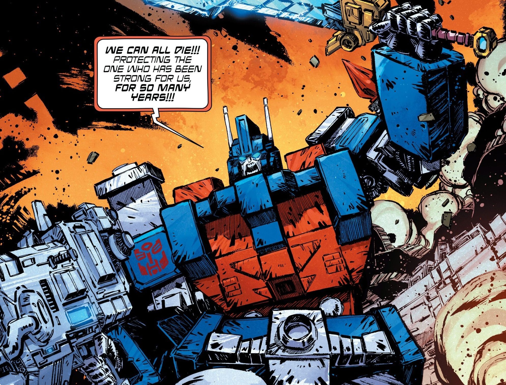 Ultra Magnus War Cry in Transformers 23 Comic Art