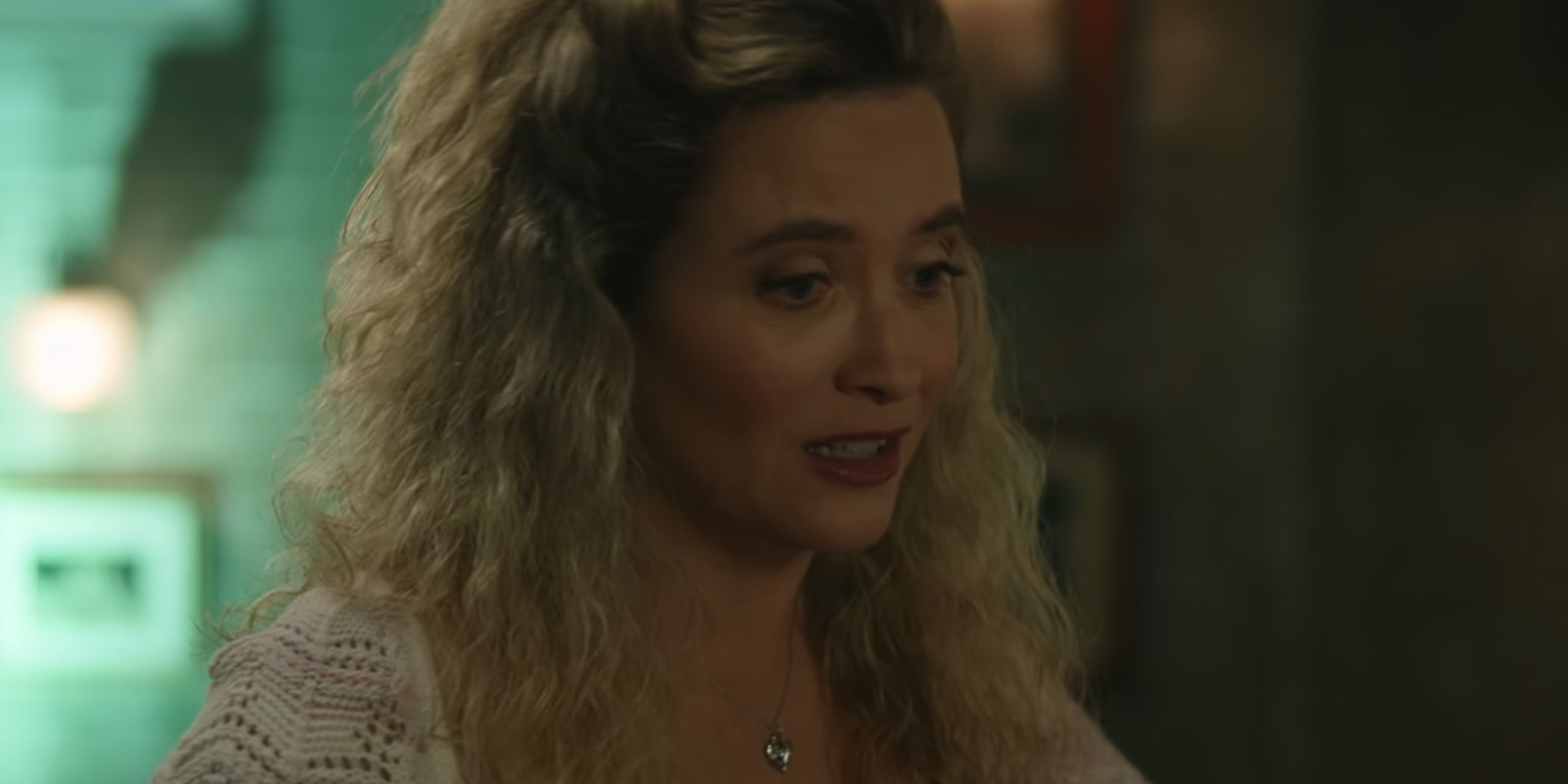 Jenna Lamia looking confused as Judy Cooper in Resident Alien