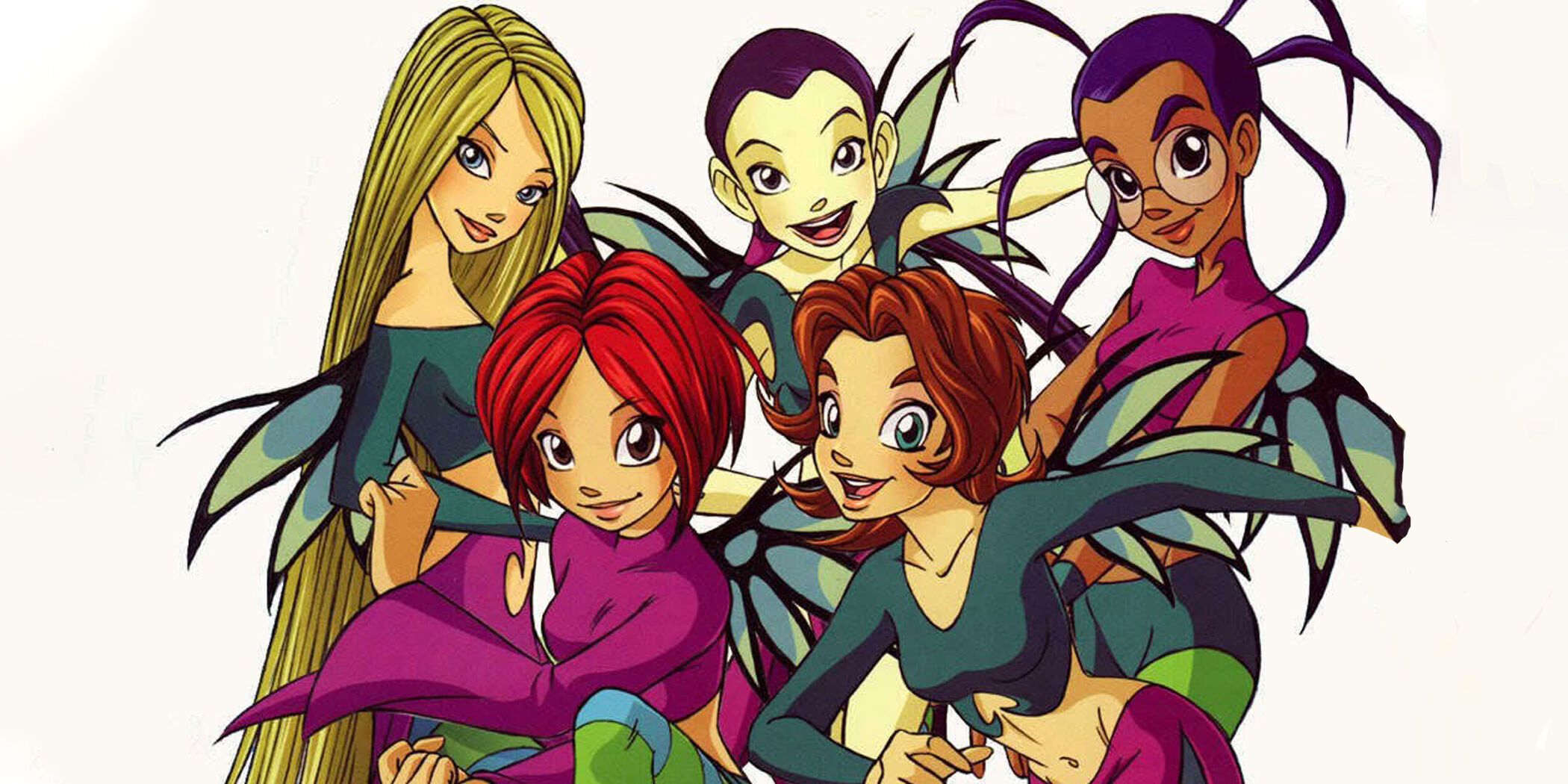 W.I.T.C.H characters in their Guardians outfits