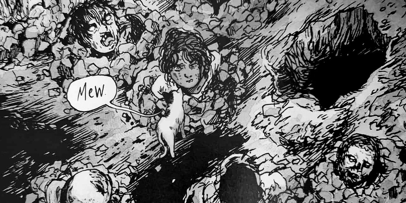 walking dead's clementine buried by the gardener