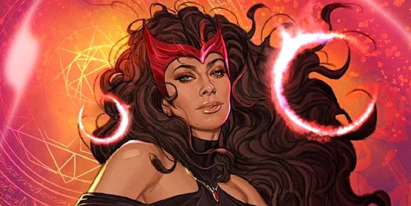 Wanda Maximoff casts chaos magic spells in Scarlet Witch Vol 3 #5 cover variant by Joshua Swaby