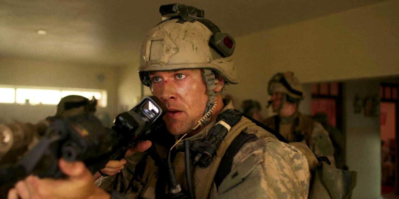 A soldier looking anxious in Warfare