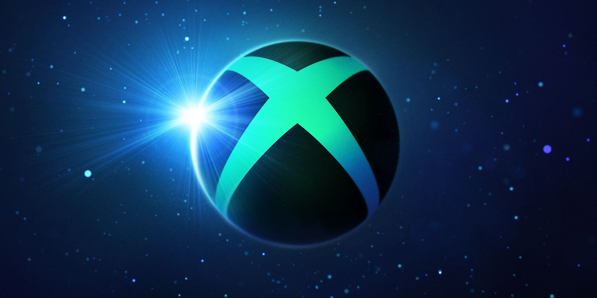 Xbox's logo floats in space.