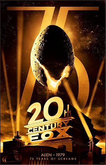 20th Century Fox 75th Anniversary Poster Alien