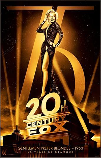 20th Century Fox 75th Anniversary Poster Gentlemen Prefer Blondes