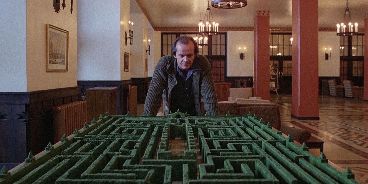 Jack stares at the Hedge Maze in The Shining