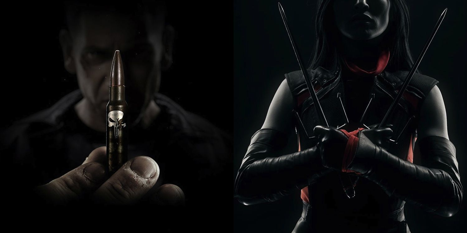 4 New Daredevil Posters Punisher Elektra