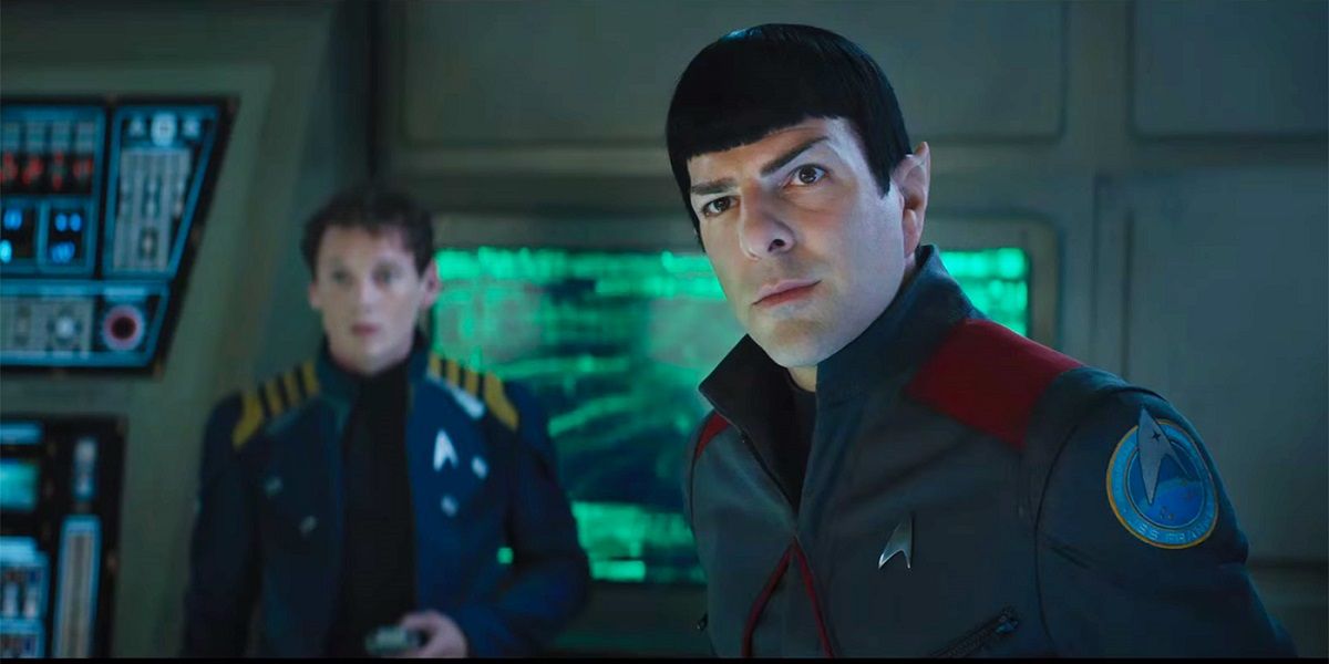 Zachary Quinto and Anton Yelchin in Star Trek Beyond