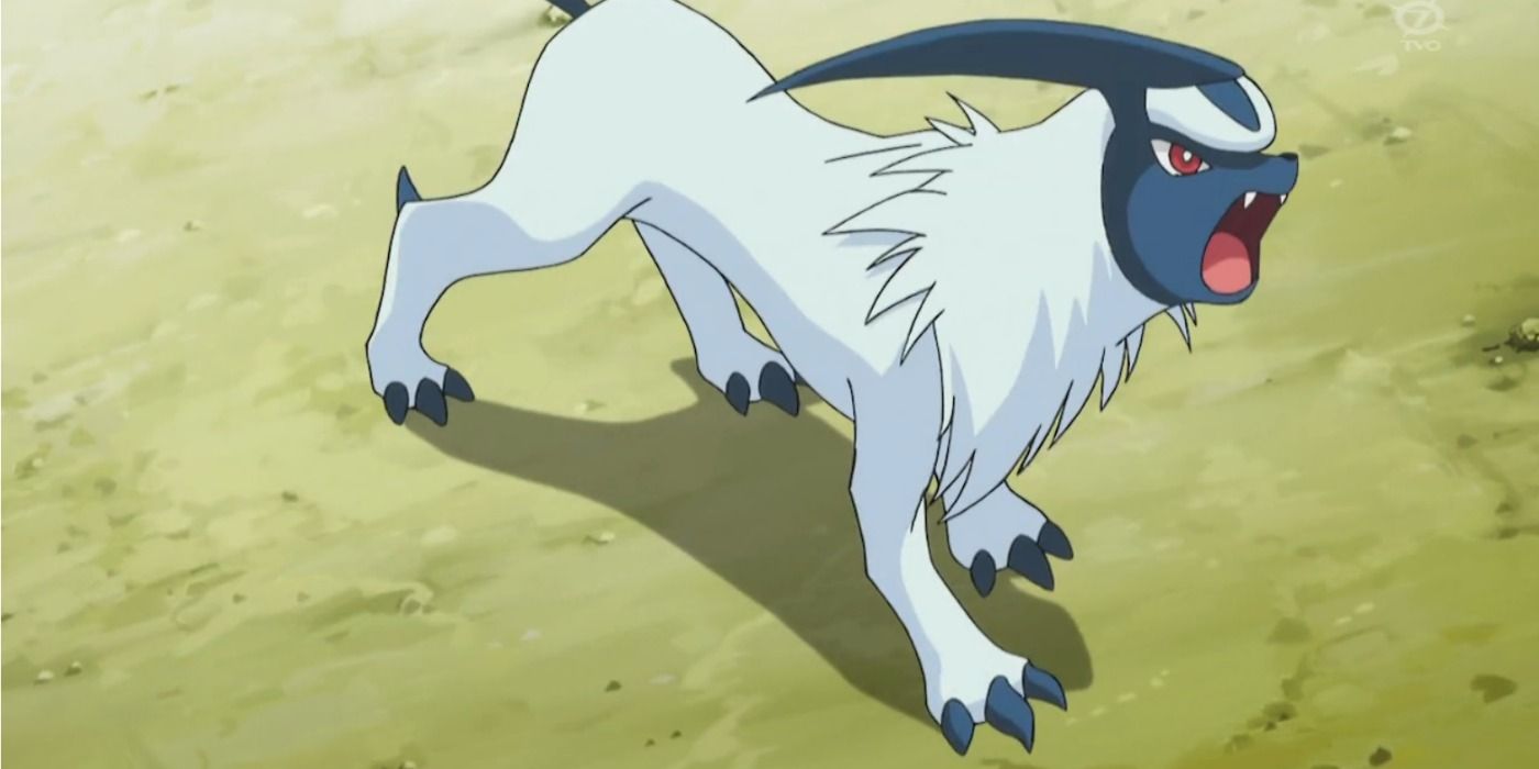 Absol growling in the Pokemon anime