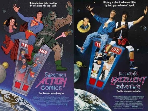 Action Comics Superman Bill and Ted Movie cover