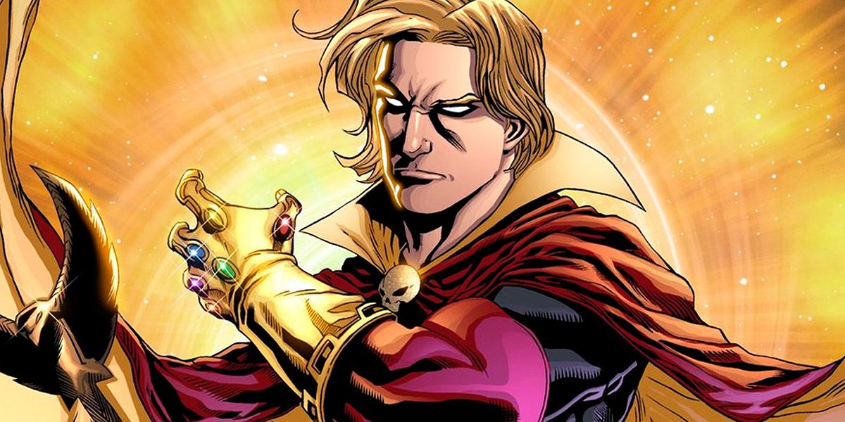 Adam Warlock with Infinity Gauntlet in Marvel comics