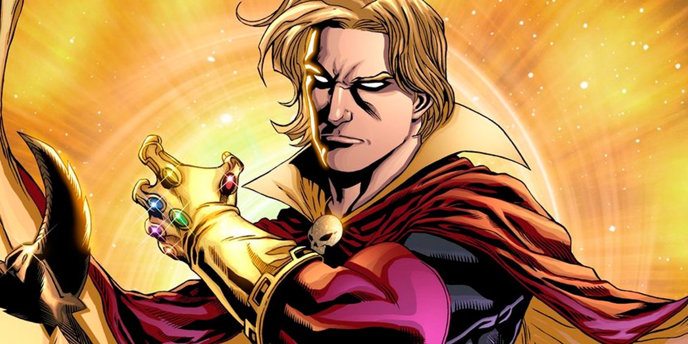 Adam Warlock Wearing the Infinity Gauntlet in Marvel Comics