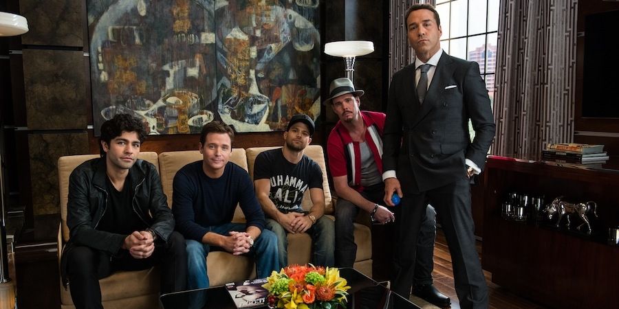 Adrian Grenier, Kevin Connolly, Jerry Ferrara, Kevin Dillon and Jeremy Piven in &lsquo;Entourage The Movie&rsquo;