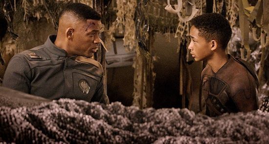 Will Smith and Jaden Smith in 'After Earth'
