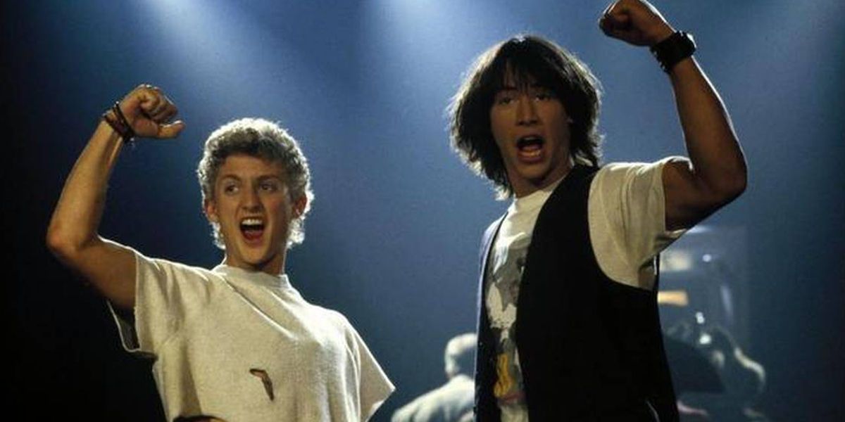 Alex Winter e Keanu Reeves em Bill and Teds Excellent Adventure