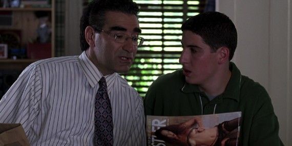 Eugene Levy and Jason Biggs in American Pie