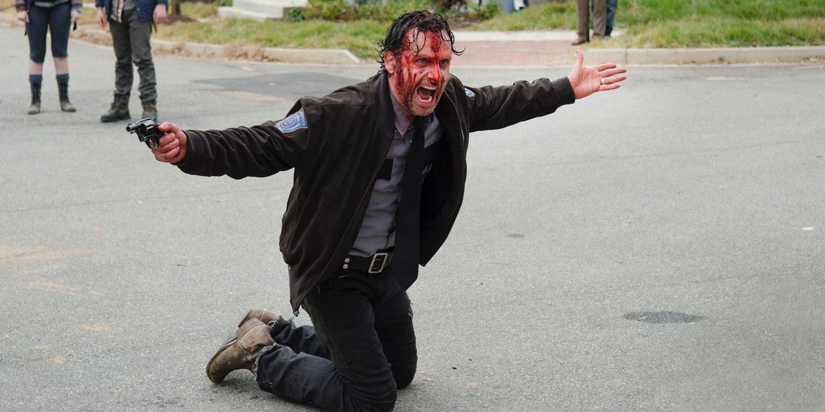Andrew Lincoln como Rick em The Walking Dead Temporada 5 Episódio 15