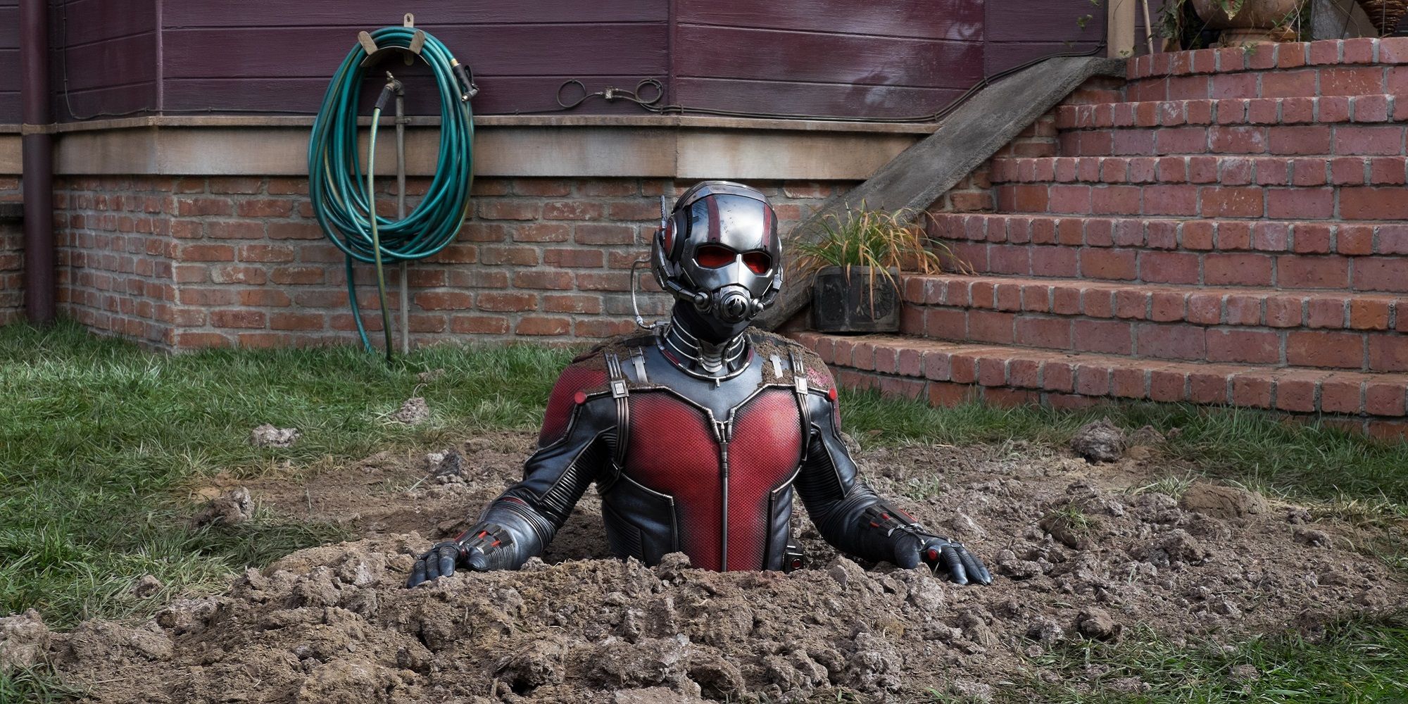 Ant-Man gets stuck in the dirt