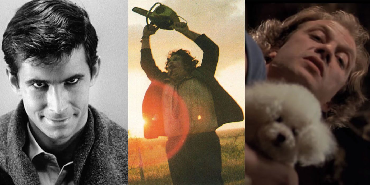Anthony Perkins in Psycho, Gunnar Hansen in Texas Chain Saw Massacre and Ted Levine in Silence of the Lambs