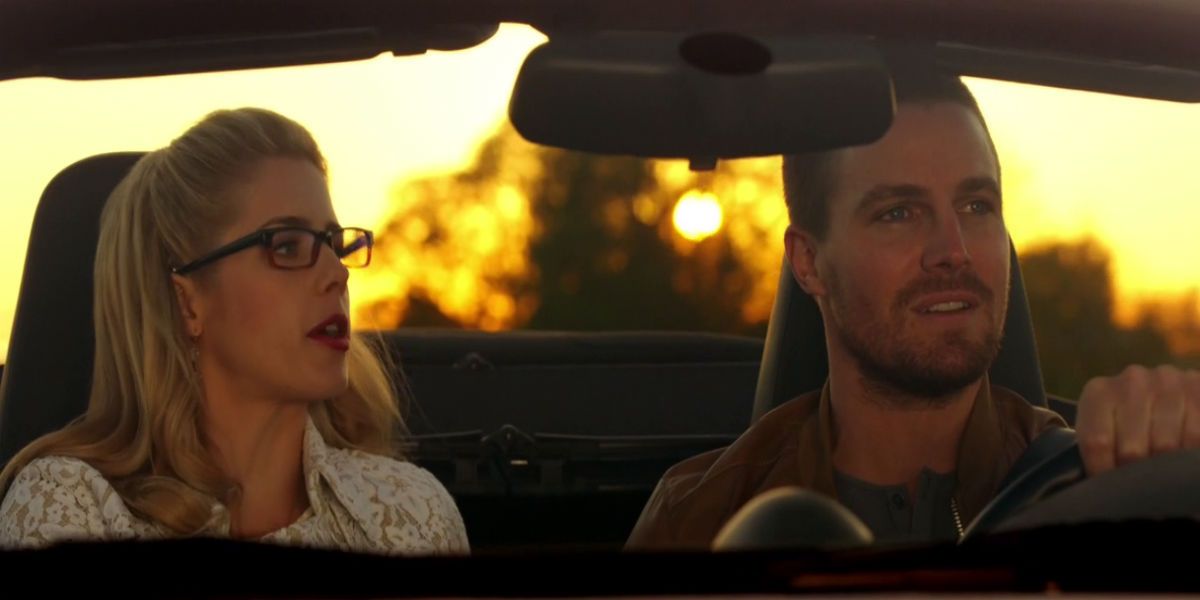 Arrow Oliver and Felicity Sunset