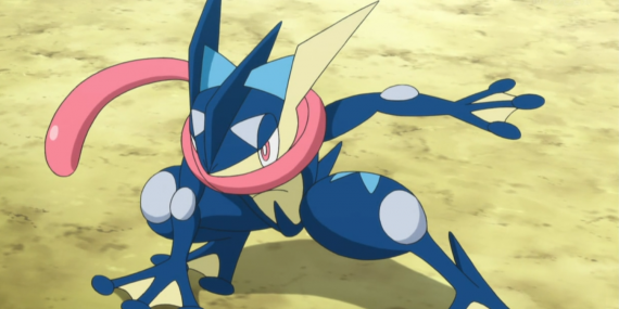 Greninja is battle position in the Pokémon anime