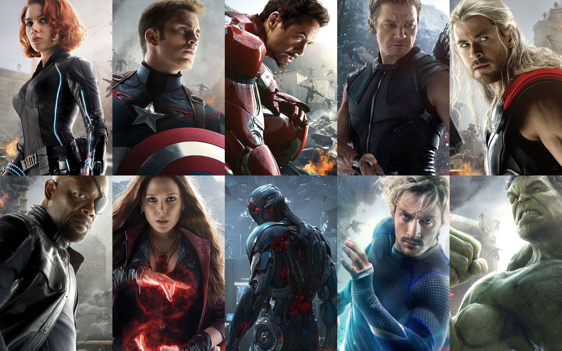 Avengers 2: Age of Ultron Character Posters Collage