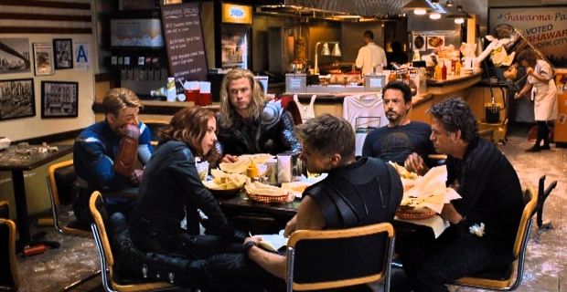 Avengers Shawarma Scene