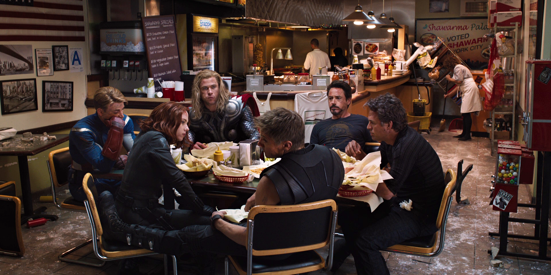 Avengers post-credit shwarma scene