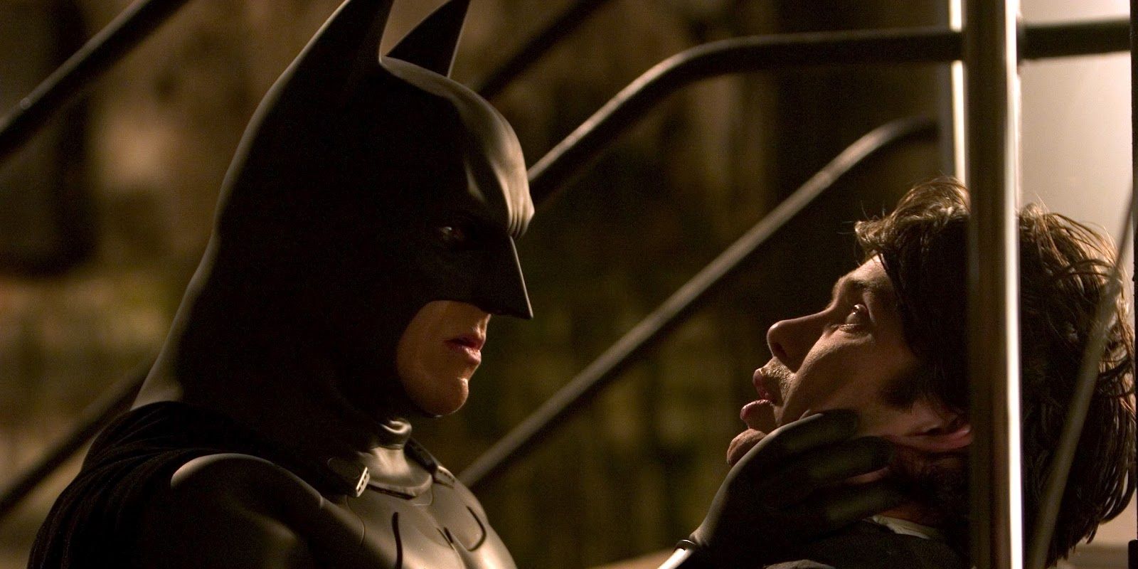 Batman confronts Jonathan Crane in Batman Begins