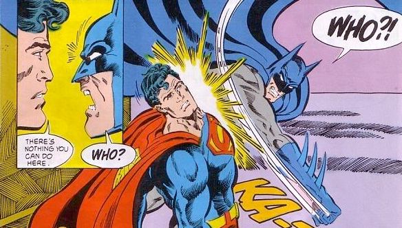Batman Punching Superman Death in the Family