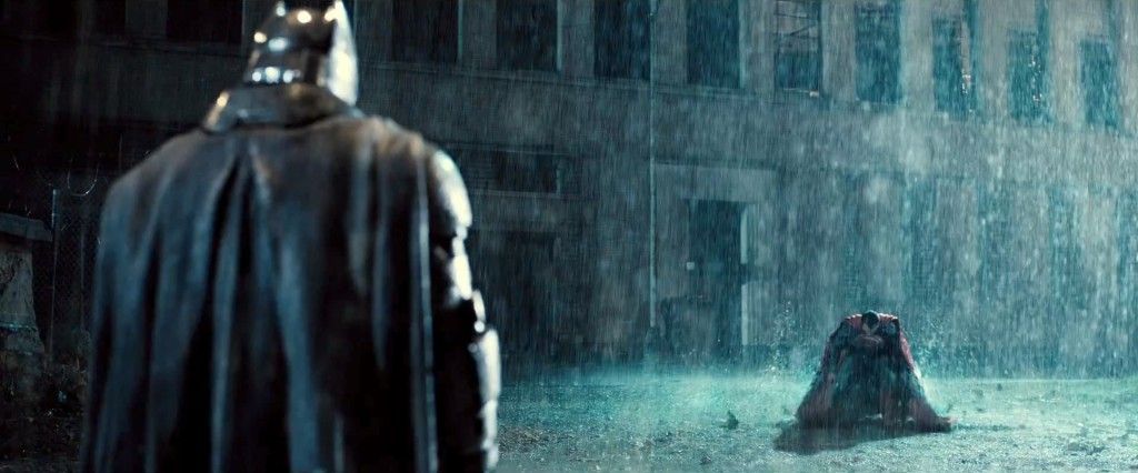 Batman V Superman Trailer Rain Landing Fight