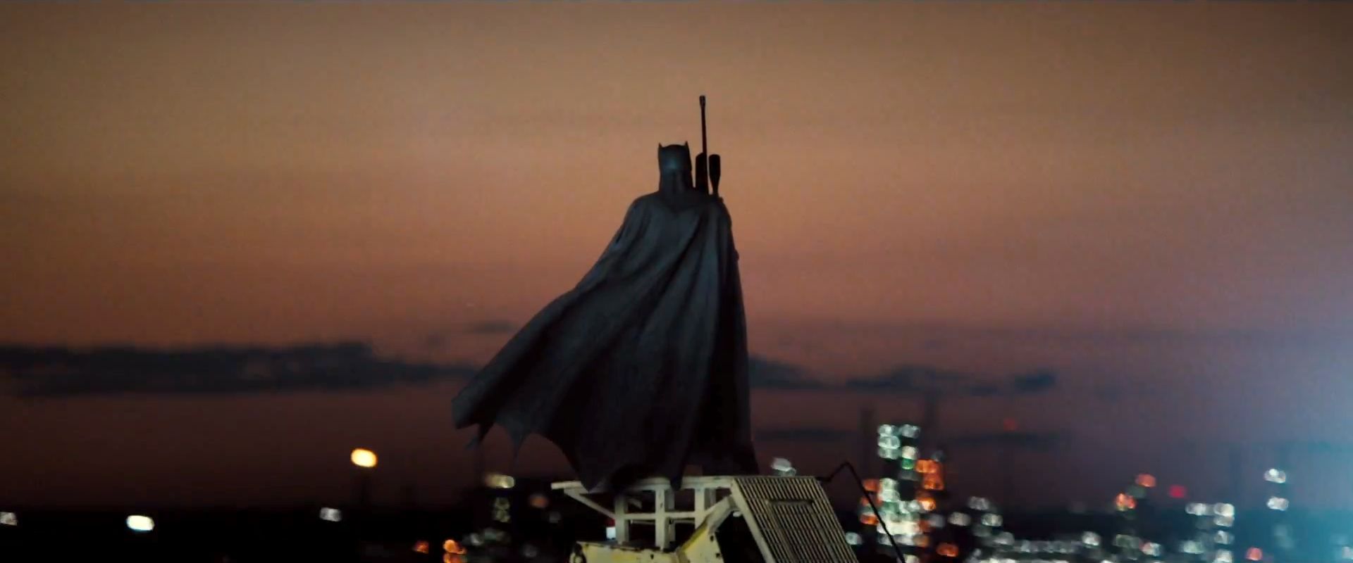 Batman V Superman Trailer Rifle Rooftop Cape