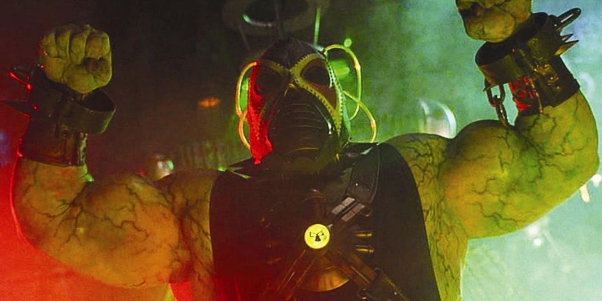 Bane flexes his muscles in Batman & Robin