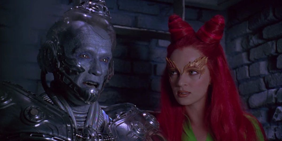 Mr. Freeze and Poison Ivy talk in Batman & Robin.