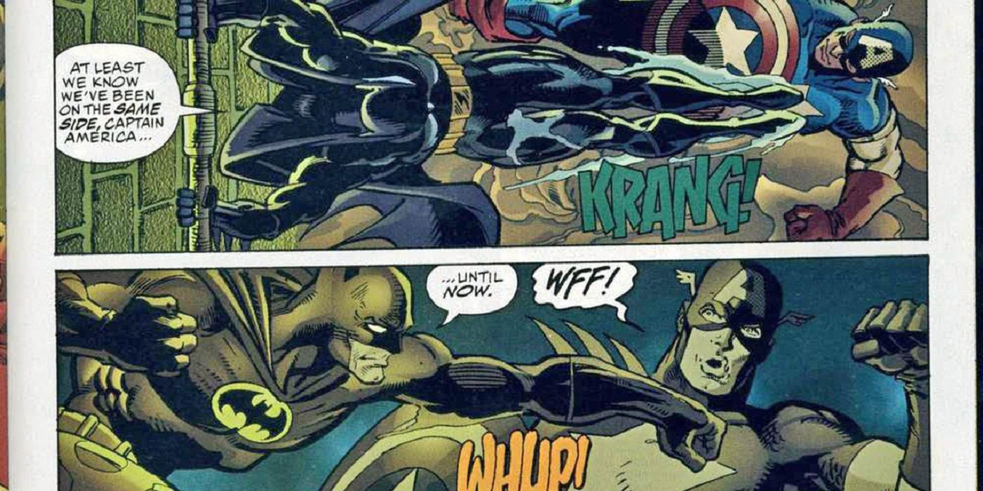 Batman beats Captain America in DC vs Marvel