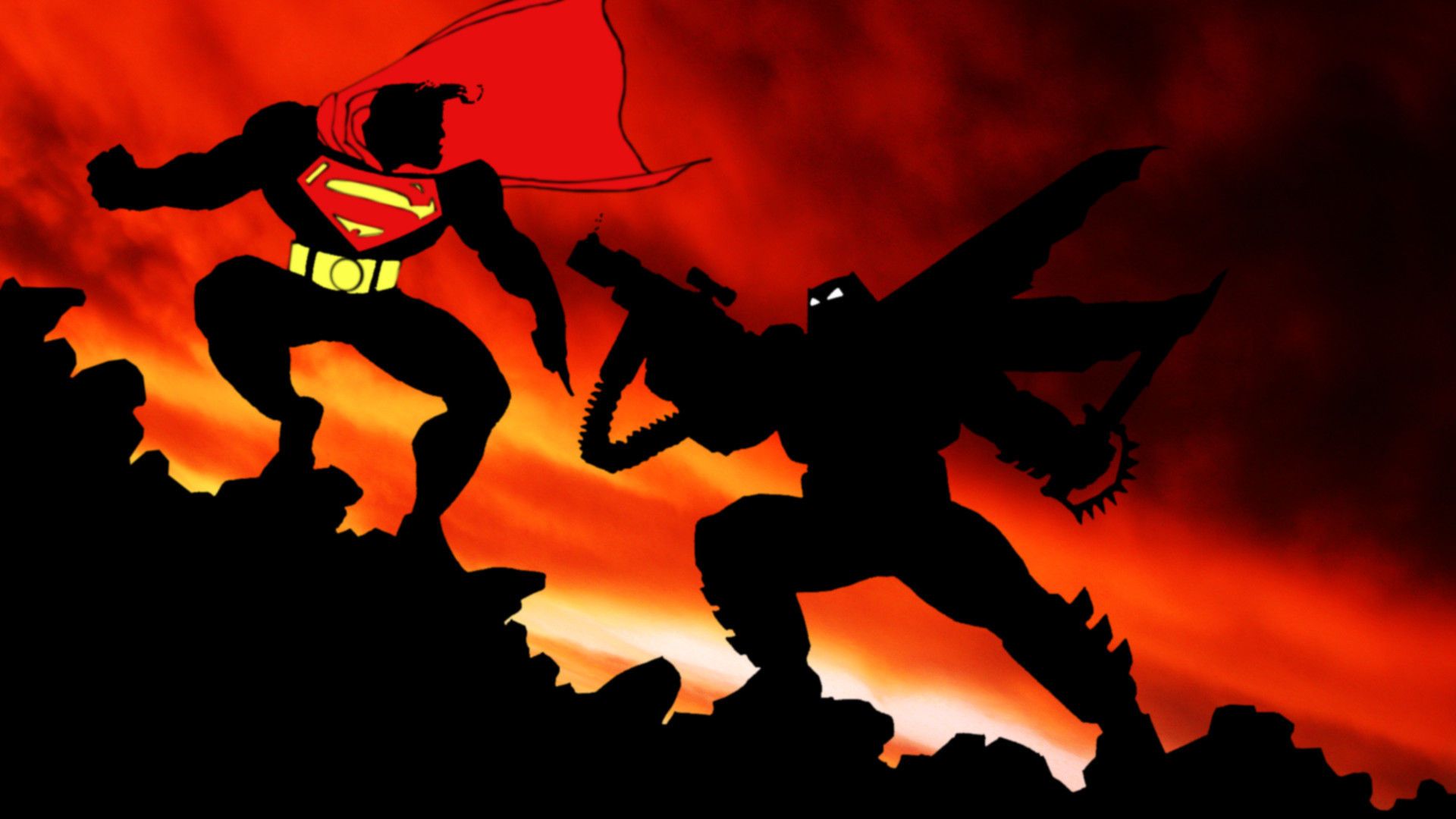 Batman vs Superman in The Dark Knight Returns Comic