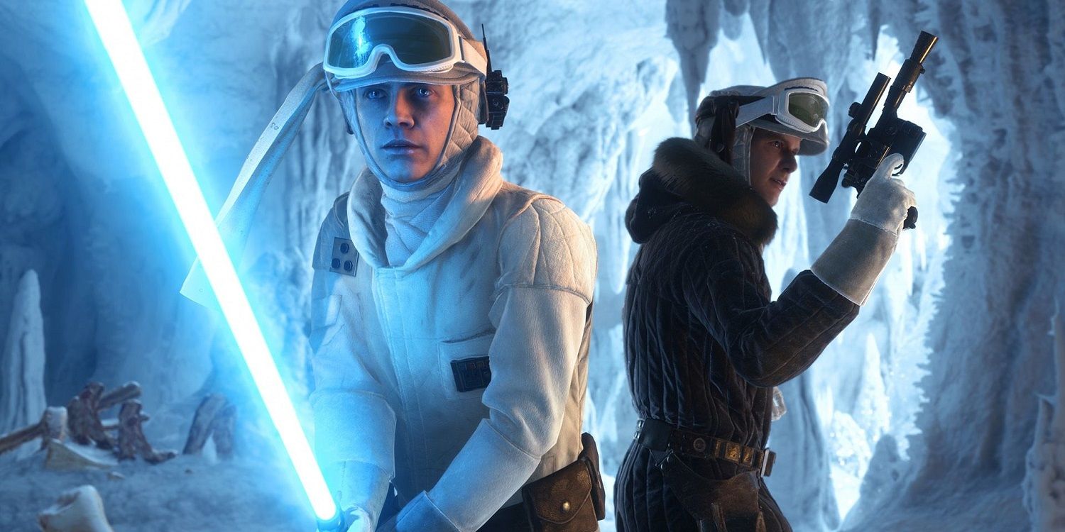 Luke Skywalker and Han Solo in Star Wars Battlefront
