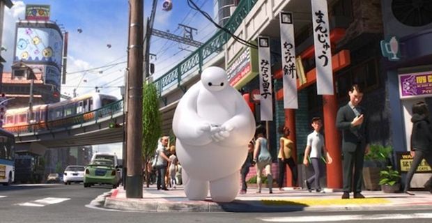 Baymax in San Fransoyko in Disney's Big Hero 6