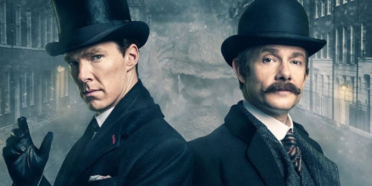 Benedict Cumberbatch and Martin Freeman in Sherlock The Abominable Bride