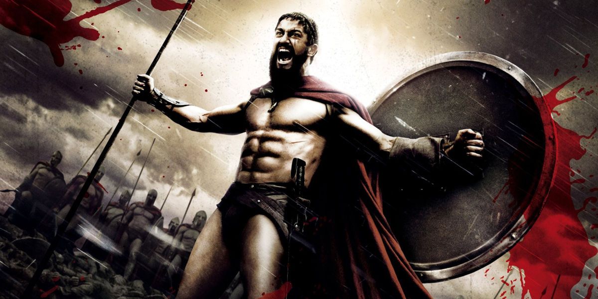 King Leonidas screaming in 300.