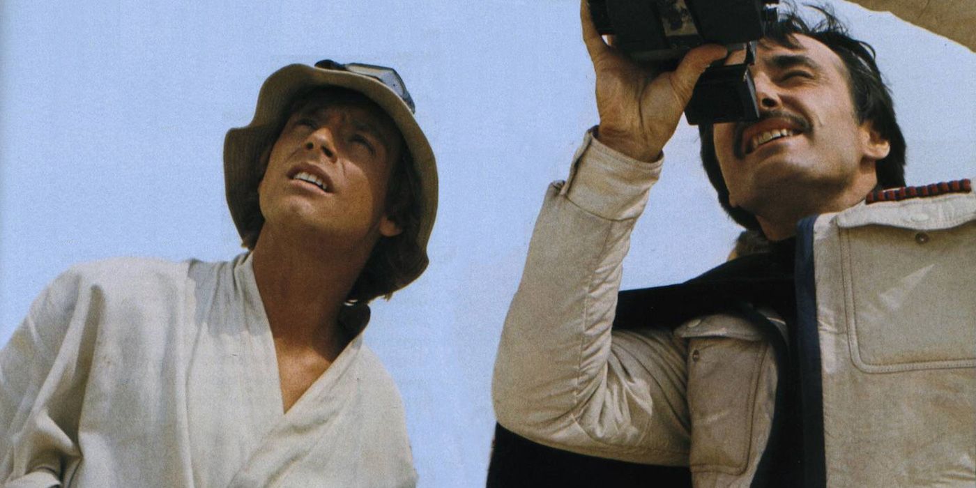 Biggs Darklighter and Luke Skywalker in a deleted scene from Star Wars A New Hope