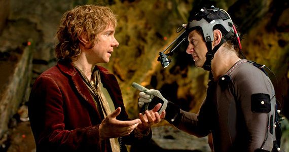 Bilbo and Gollum (Andy Serkis) in 'The Hobbit An Unexpected Journey'