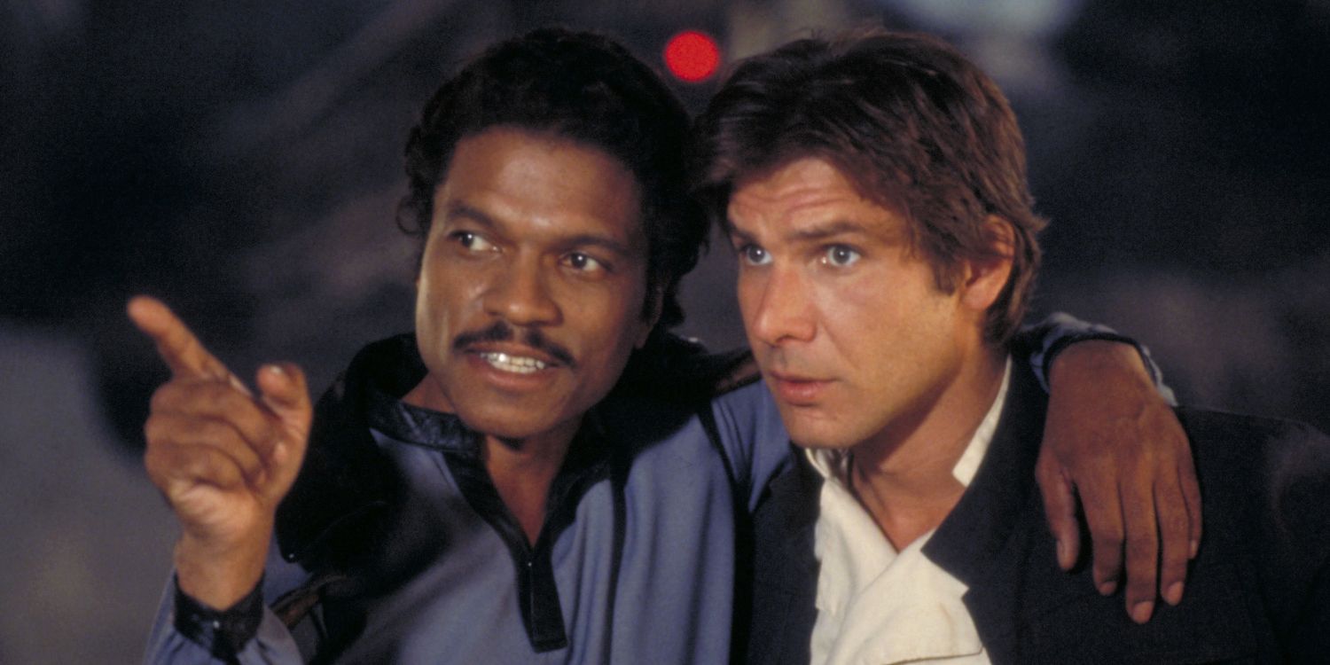 Billy Dee Williams and Harrison Ford in Star Wars