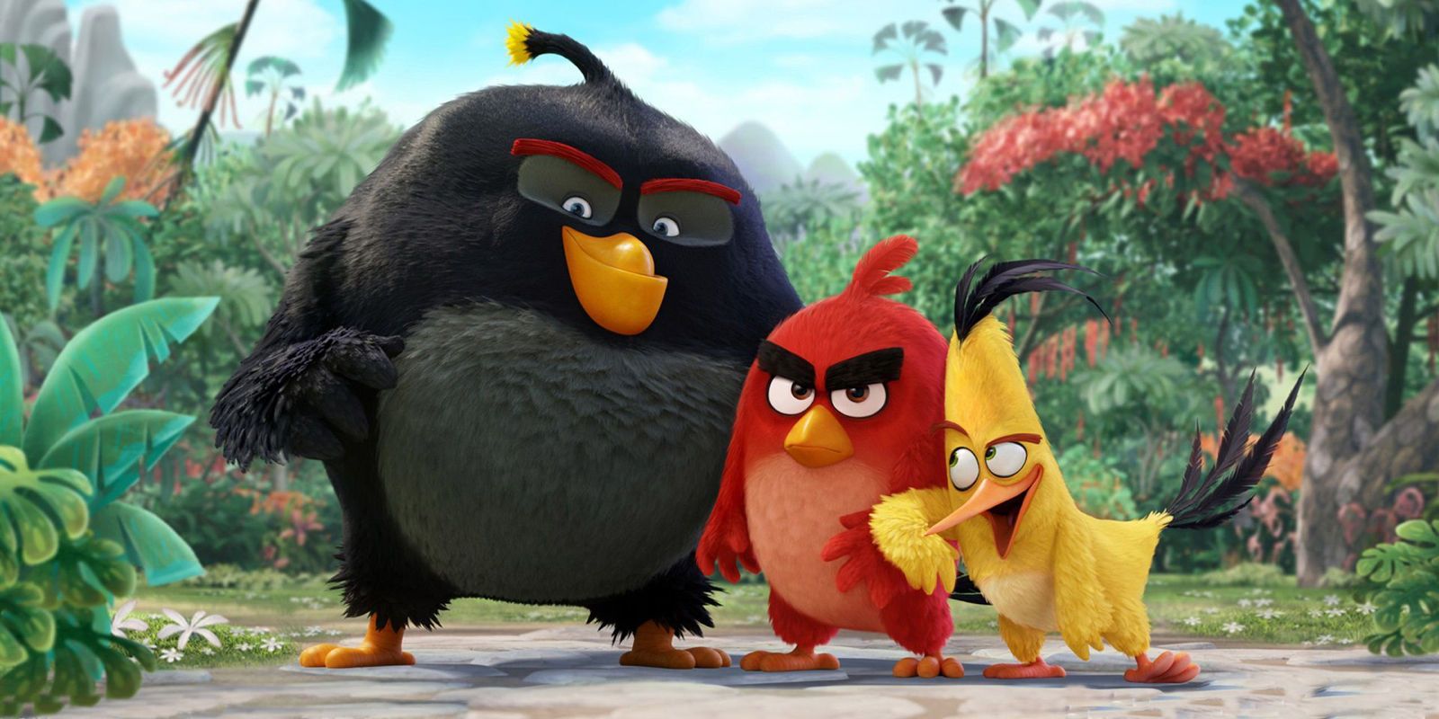 Bomb, Red, and Chuck in The Angry Birds Movie