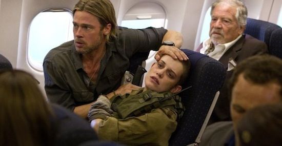 Brad Pitt and Daniella Kertesz in 'World War Z'