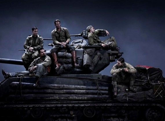 ‘Fury’ Images: Brad Pitt, Jon Bernthal & Shia LaBeouf Atop a Tank