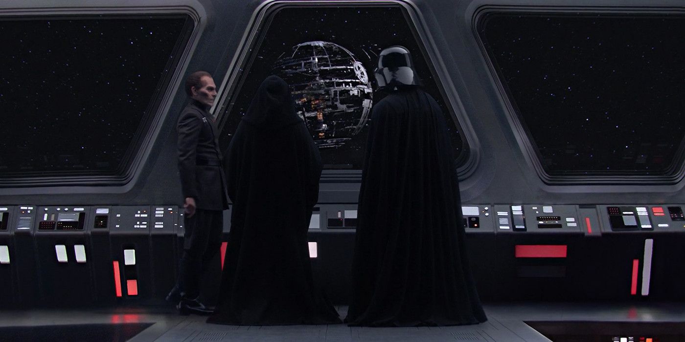 Tarkin, Palpatine, and Vader Oversee Death Star Construction in Star Wars: Revenge of the Sith