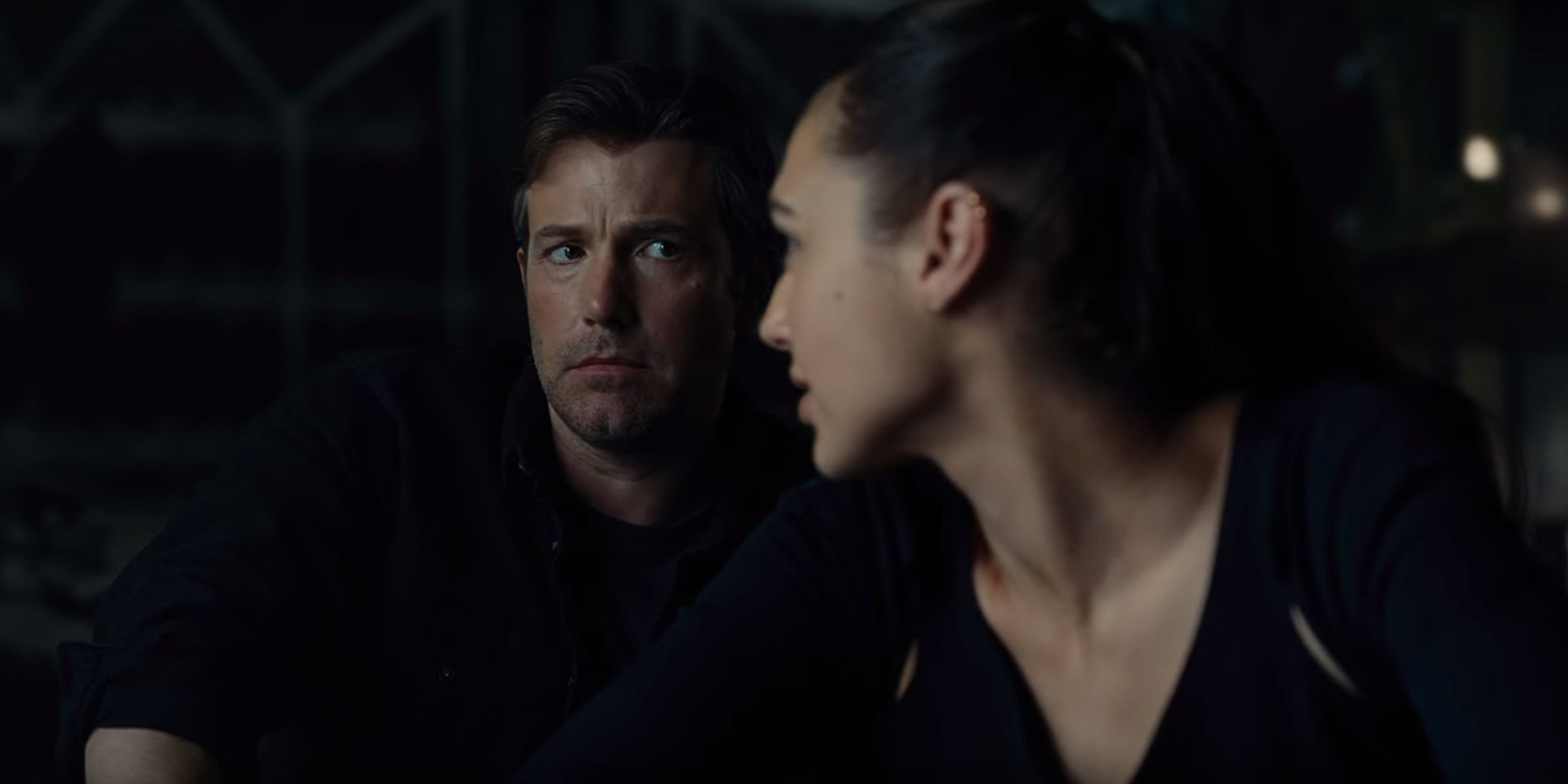 Bruce Wayne (Ben Affleck) and Diana Prince (Gal Gadot) in Justice League